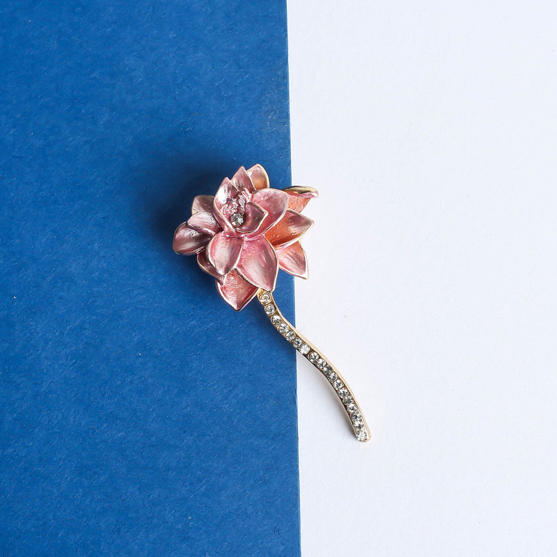 Pink Lotus Brooch