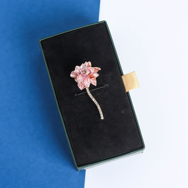 Pink Lotus Brooch