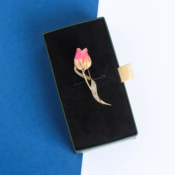 Pink Tulip Brooch