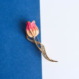 Pink Tulip Brooch