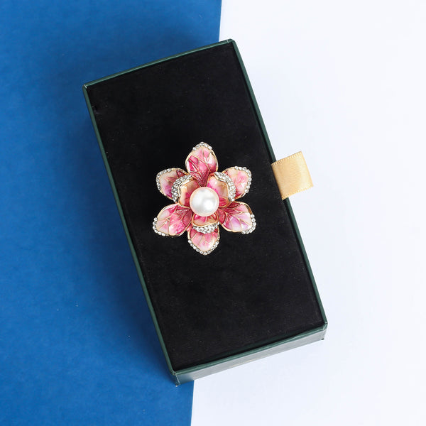 Pink Flower Brooch