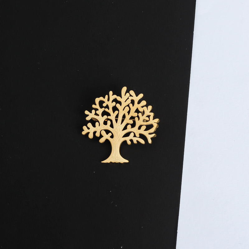 Golden Tree Brooch