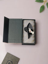 Vintage-Inspired Lady Face Enamel Brooch