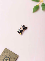 Whimsical Black Cat Brooch