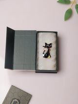 Whimsical Black Cat Brooch