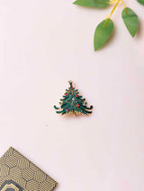 Green Christmas Tree Brooch