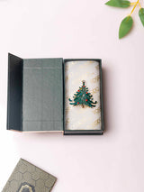 Green Christmas Tree Brooch