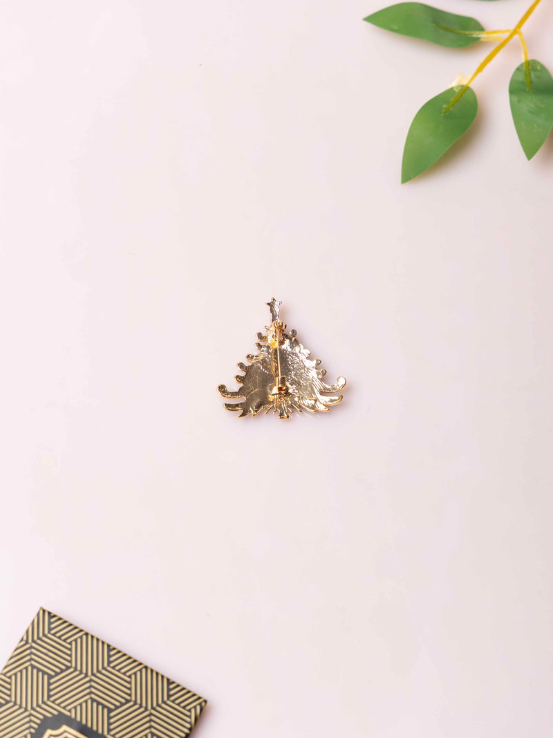 Green Christmas Tree Brooch