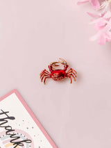 Red Crab Brooch