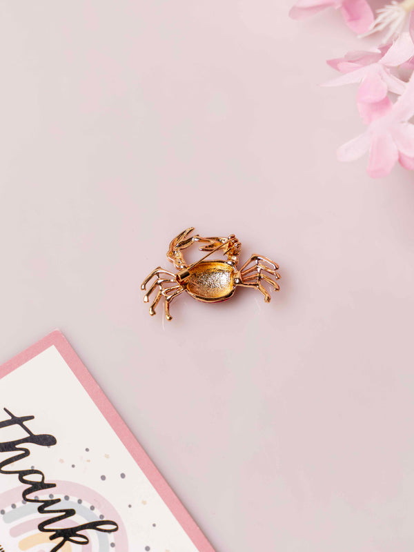 Red Crab Brooch