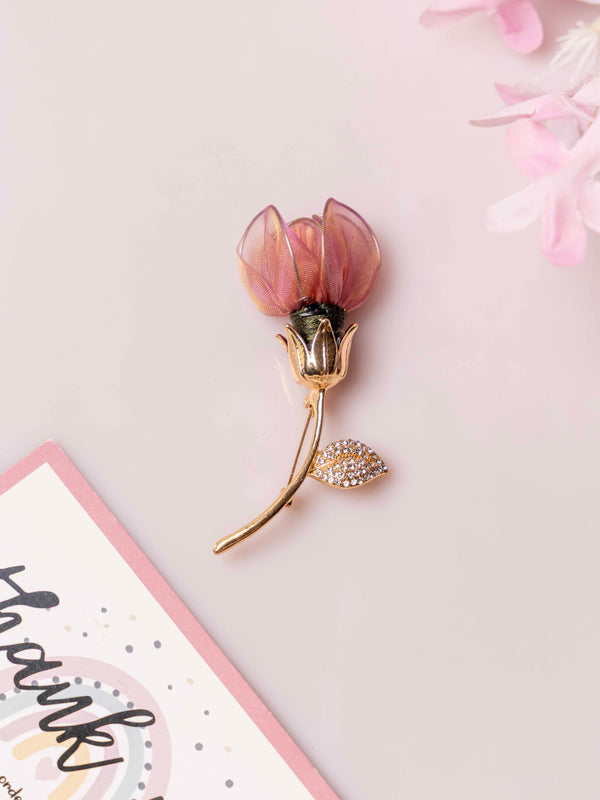 Pink Lotus Brooch