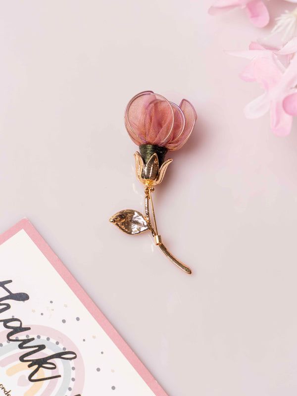 Pink Lotus Brooch