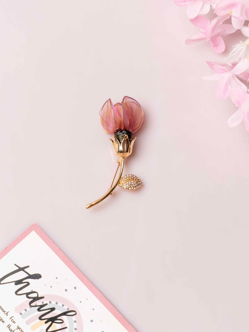 Pink Lotus Brooch