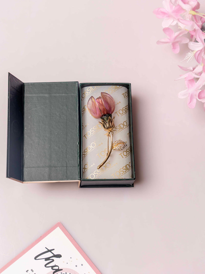 Pink Lotus Brooch