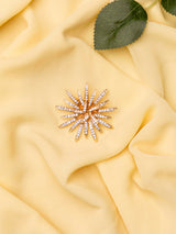 Radiant Starburst Crystal Brooch