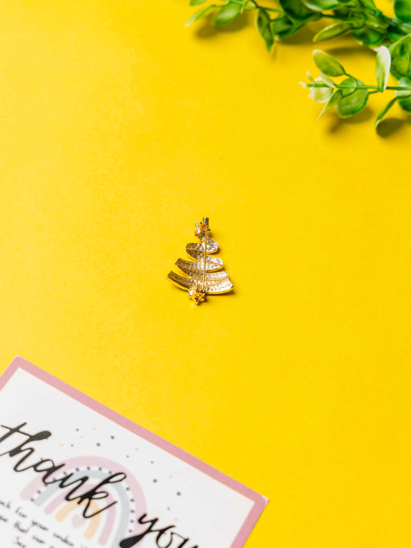 Festive Christmas Tree Brooch