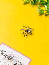 Bold Spider Brooch with Pearl Accent