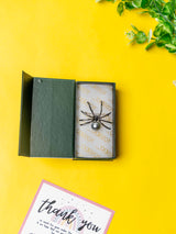 Bold Spider Brooch with Pearl Accent