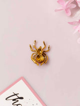 Red Spider Brooch with Crystal Embellishments