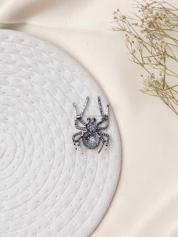 Black Spider Brooch