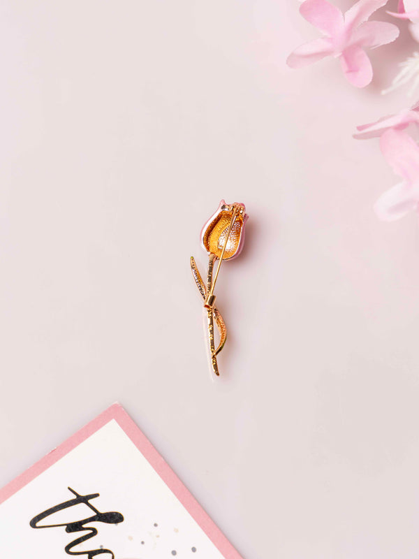 Pink Tulip Brooch