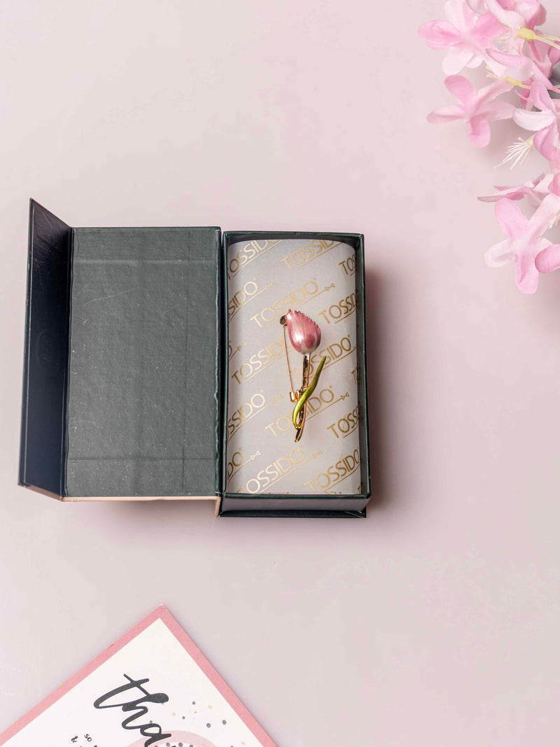 Pink Tulip Brooch