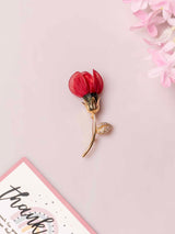 Hot Pink Rose Bloom Brooch