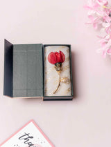 Hot Pink Rose Bloom Brooch