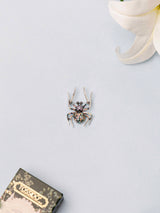 Crystal Spider Brooch