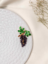 Dark Purple Grapes Brooch