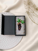 Dark Purple Grapes Brooch
