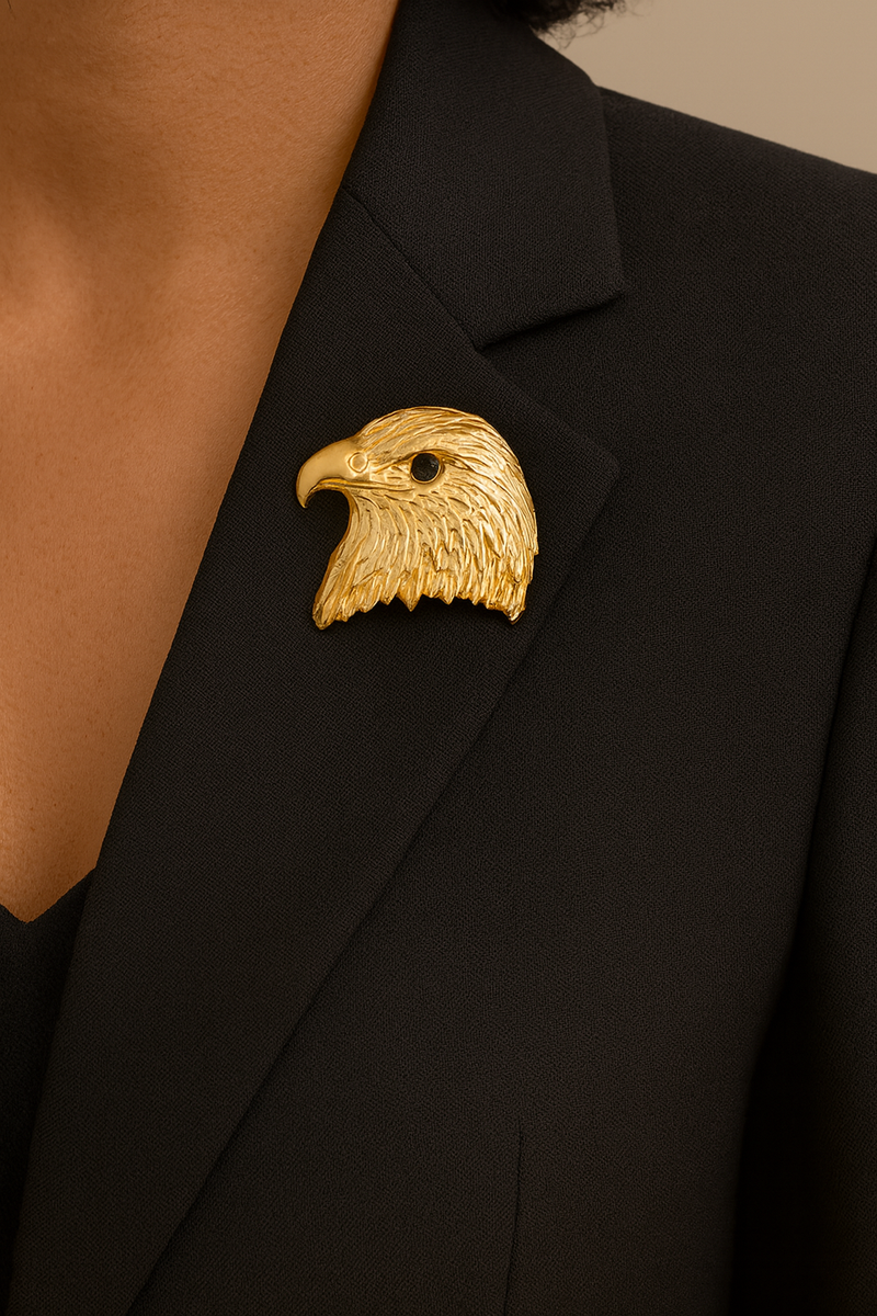 Eagle Head Brooch
