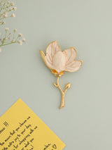 Ivory White Lotus Brooch