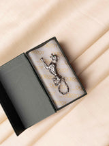 Silver Leopard Brooch