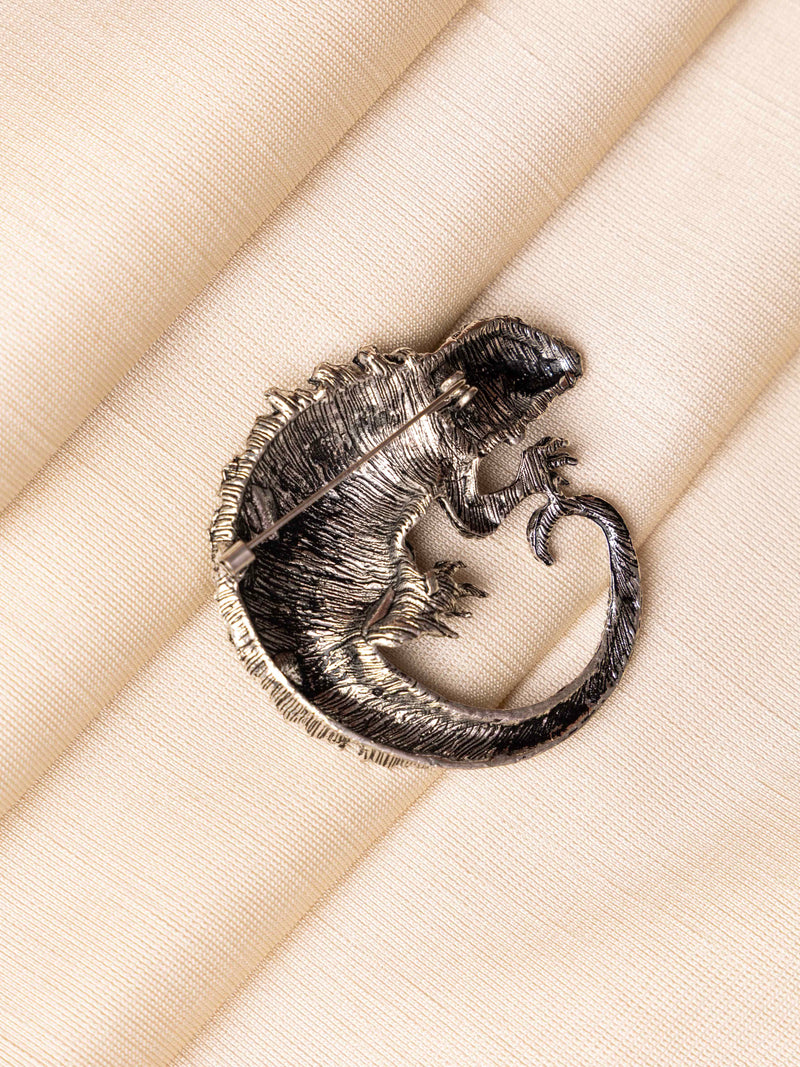 Silver Lizard Brooch