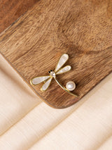 Pearl Wing Dragonfly Brooch