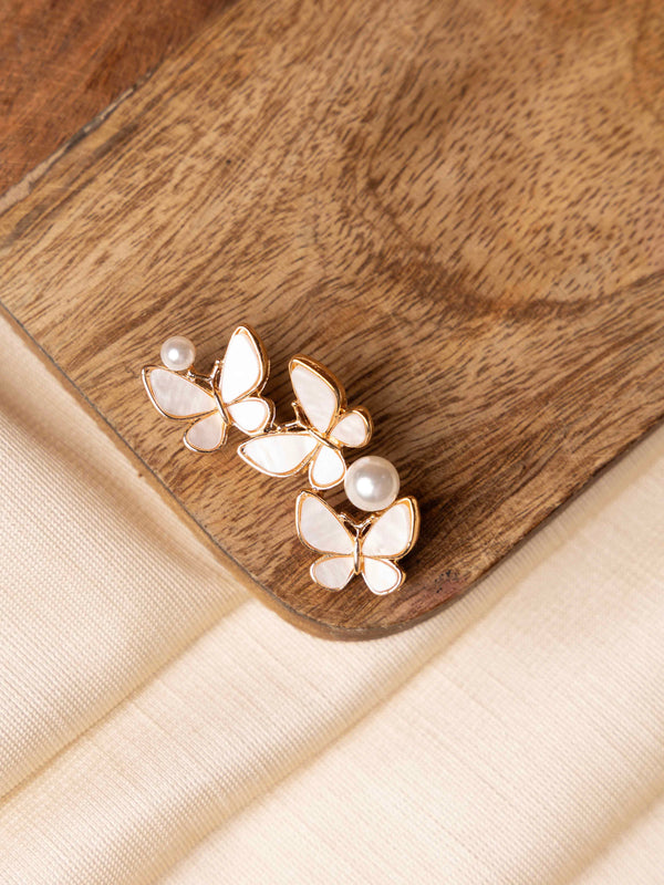 Pearl Butterfly Brooch