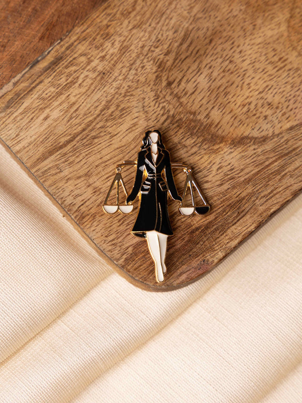 Lady Lawyer Justice Brooch