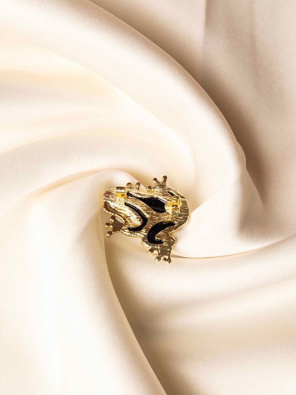 Emerald Frog Brooch