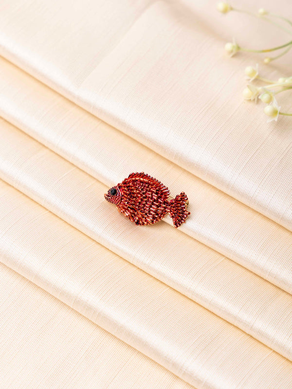 Crimson Fish Brooch