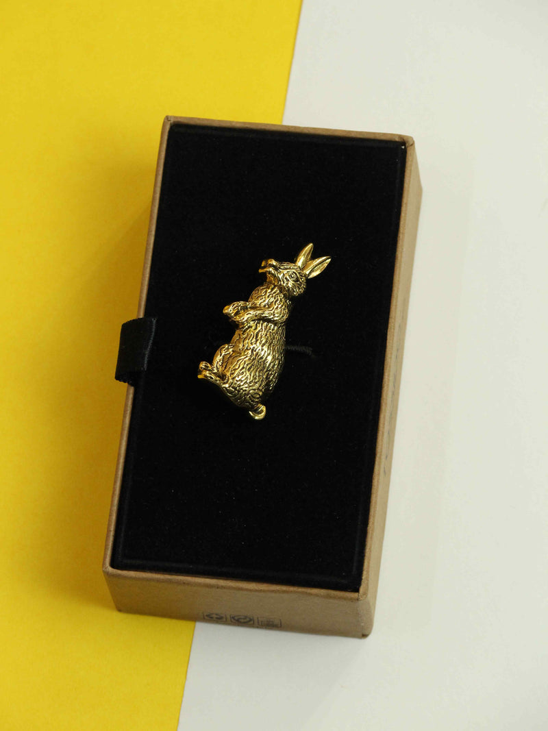 Golden Kangaroo Brooch