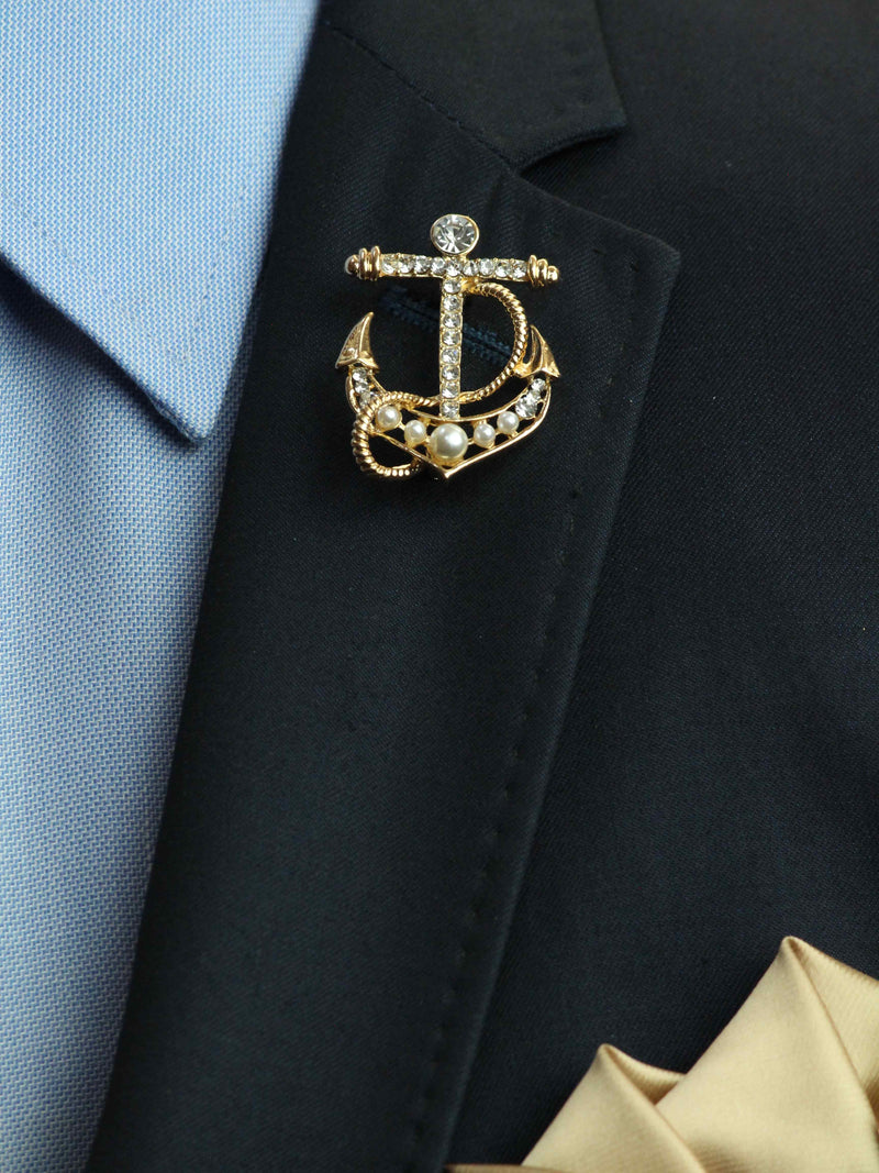 Golden Anchor Brooch