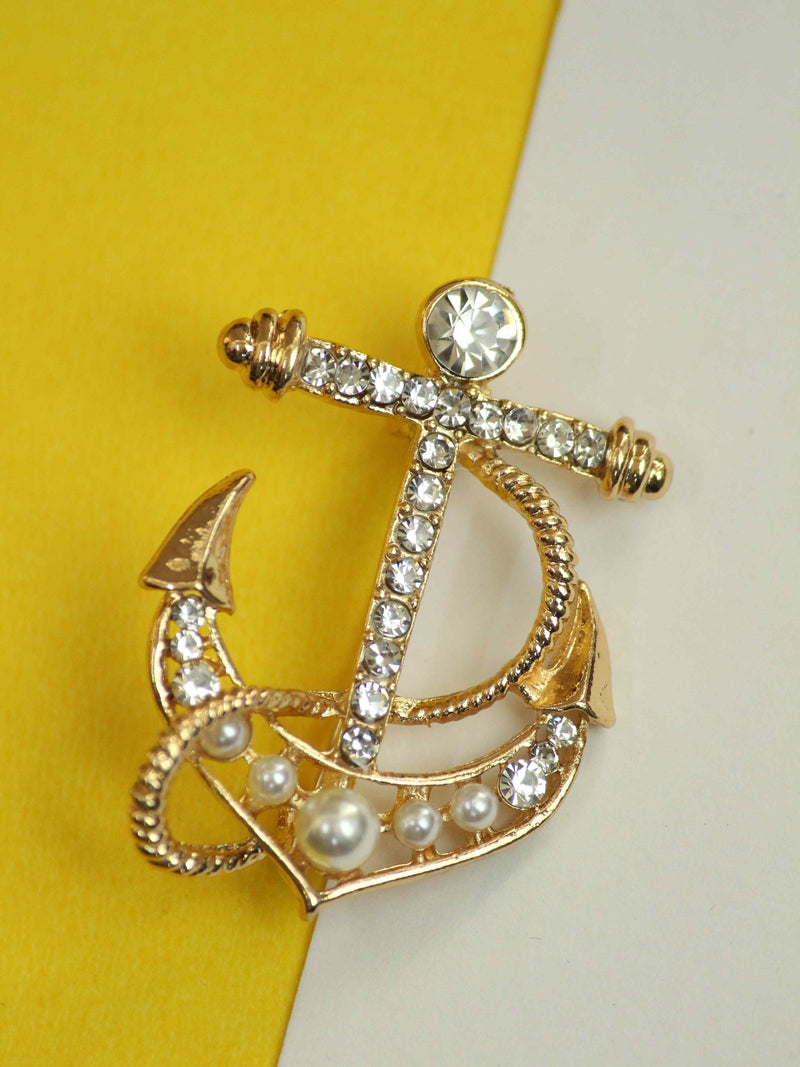 Golden Anchor Brooch