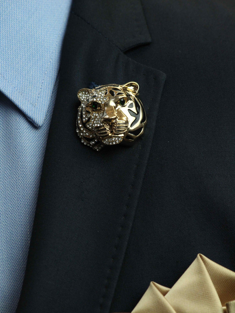 Golden Tiger Brooch