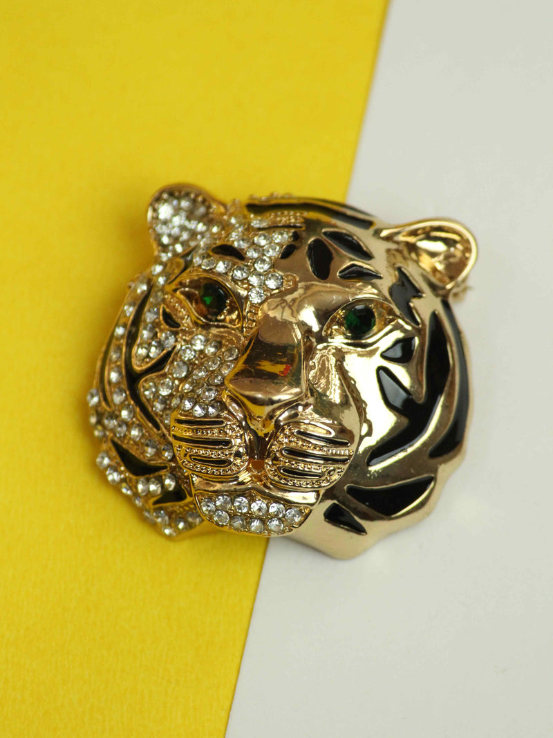Golden Tiger Brooch