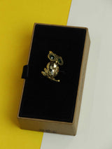 Golden Owl Brooch