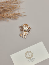 Pink Hat Girl Brooch