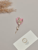 Blush Pink Tulip Brooch