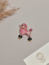 Pink Poodle Brooch