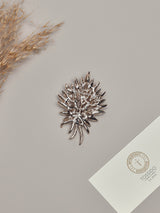 Multicolour Leaf Spray Brooch